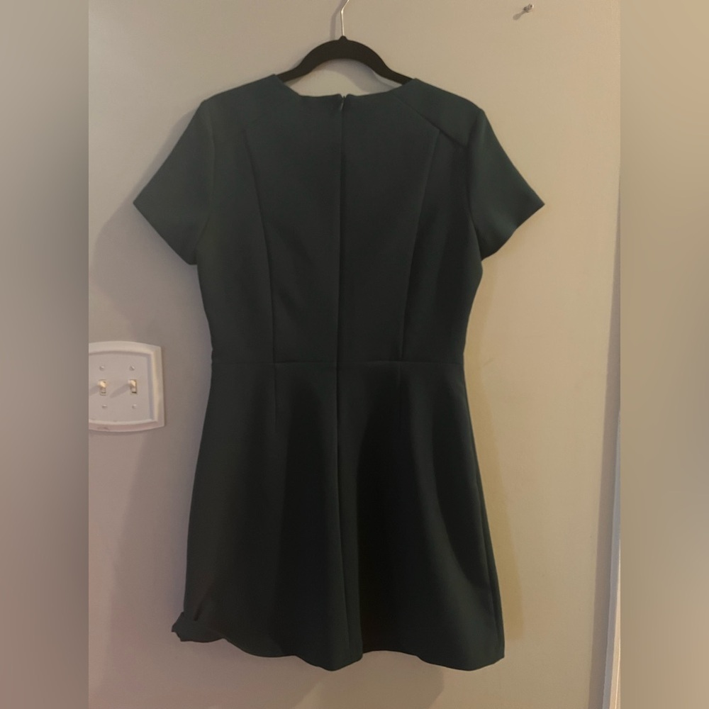 Zara Basics Teal Sheath Mini Dress Crew Neck - Picture 2 of 10